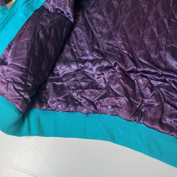 Vintage Fans Choice Charlotte Hornets Leather Jacket XL - Picture 11 of 11